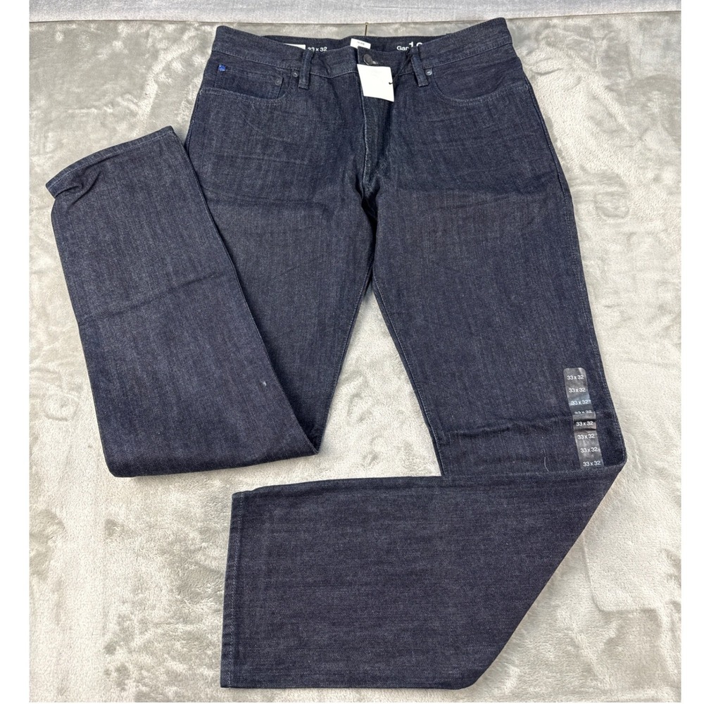 Gap Jeans Mens 33x32 1969 Skinny Dark Indigo Resin Rinse NEW